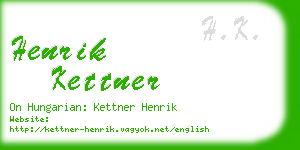 henrik kettner business card